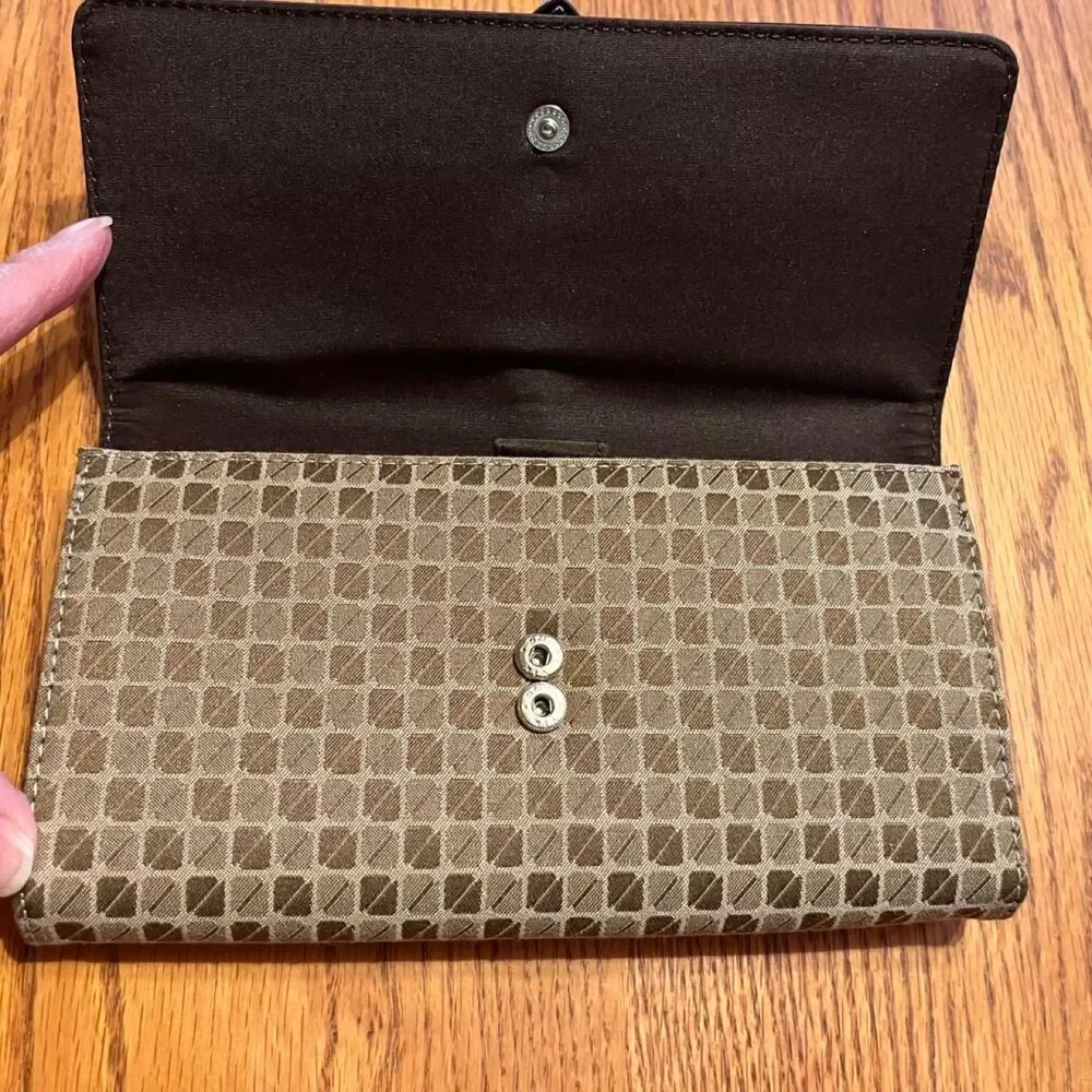 Women's Brown and Khaki Trifold Wallet/Credit Card/ID Holder